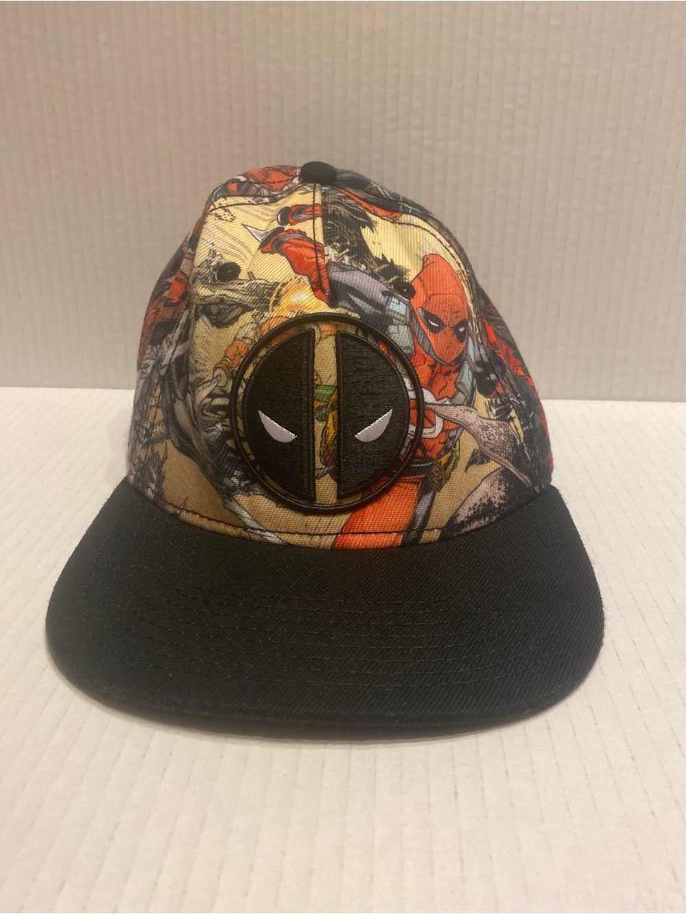 Marvel Deadpool Multicolor Comic-Print Mens Snapback Hat